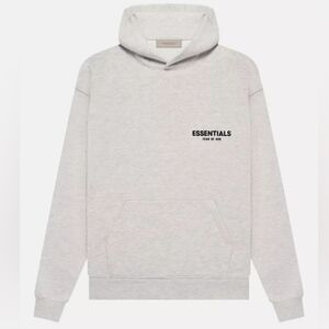 Stylish light Oatmeal  comfortable Essentials Men and Women Hoodies